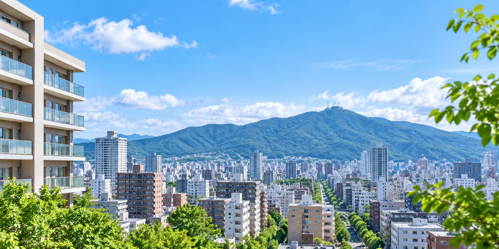 札幌市のマンションと街並み